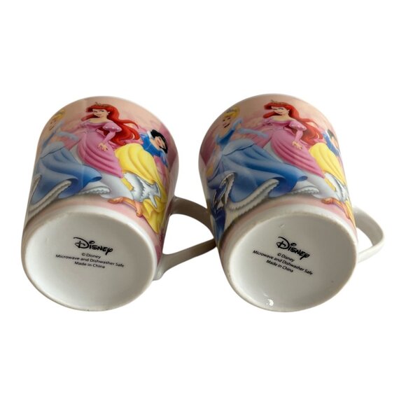 Disney Princess Ceramic Mug Set of 2 – Ariel, Snow White, Cinderella, Belle, Aur - Picture 5 of 6